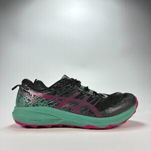 ASICS Fuji Lite 2 Black Teal Purple Trail Running Shoes 1012B066 Womens Size 8.5